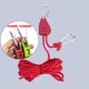 Cuerda de Viento Polea Ajustable Exterior Accesorios para Tienda de Campaña Soporte Polea Elevadora Cuerda de Viento Toldo Parasol Rueda Colgante con Cuerda