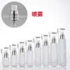 Garrafa de Vidro Amazon Frasco Dosador de Maquiagem Prata Brilhante Bomba de Três Pontos Frasco Fosco para Loção 10ml Frasco para Óleo Essencial High-End
