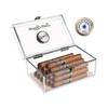 Caja Acrílica Caja de Alcoholización Humectante Acrílico Transparente Gran Capacidad Caja de Exhibición para Cigarros Caja Portátil para Cigarros