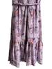 Vestido de Mujer Damas 100% Poliéster Verano Vestido de Manga Corta Femenino Vestido Morado Estampado