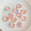Cuentas de amor de diamante de colores transparentes UV para cadena de teléfono móvil DIY, accesorios para el cabello con cuentas, accesorios colgantes, cuentas sueltas con agujero recto
