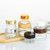 Frasco Dispenser de Vidro Transparente para Creme Frasco Dispenser de Vidro Cosmético Portátil Creme para Olhos Amostra Vazia Dispenser de Vidro