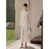 Falda Casual de Moda Adelgazante Nueva Tendencia Otoño 2026 Decorada con Lentejuelas de Longitud Media para Transmisión en Vivo y Distribución