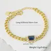 Pulsera de Circonita Europea y Americana para Mujer Chapada en Oro Real de Alto Color Nicho Combinable Circonita Colorida Microincrustada