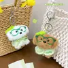 Muñeco de Peluche Lindo de Perro con Gafas de Trébol de Cuatro Hojas, Llavero Colgante, Exquisita Decoración para Mochila, Muñeco de Máquina de Garra