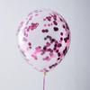 Balão Lantejoula Transparente de 12 Polegadas Enchimento Colorido de Lantejoulas Balão de Decoração de Aniversário Balão de Folha de Alumínio com Lantejoulas