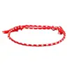 Pulsera Trenzada de Cuerda Roja de Cuatro Hilos con Diseño de Colores, Hebilla Ping An Nueva, Pulsera de Cuerda Simple a Mano para Mujer