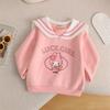 Sudadera para Niñas Primavera y Otoño Nuevo Estilo Casual Dibujos Animados Ropa Infantil Linda y Dulce Cuello Marino Manga Larga Sudadera Superior