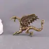 Latão Puro Warcraft Dragão de Fogo Dragão Voador no Céu Dinossauro Vintage Estilo Antigo Decorativo Mesa Artesanato de Cobre Ornamento