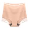 Outono e Inverno Nova Cintura Alta Sem Costura Renda Sexy Barriga Hip-lifting Puro Algodão Respirável Triângulo Antibacteriano Completo Roupa Íntima para Mulheres