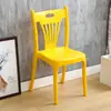 Silla con Respaldo de Plástico Engrosado, Silla de Comedor para Puesto de Comida, Silla de Restaurante, Silla de Playa para Exteriores del Hogar, Silla de Plástico para Restaurante de Comida Rápida para Adultos, Venta Directa
