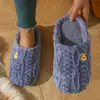 Pantuflas de Interior Populares para Mujer Transfronterizas, de Tacón Alto, Cálidas, Cómodas, Suaves, Ligeras de Algodón, Venta al por Mayor, Personalización de Pedidos Pequeños