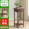 Estante de flores de madera maciza de imitación de caoba, estilo chino, para el hogar, sala de estar, mesa de flores antigua, estante de almacenamiento interior, estante de bonsái de olmo, venta al por mayor