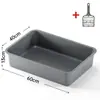 Caixa de Areia para Gatos Extra Grande Semi-Fechada com Tapete Anti-respingo, Vaso Sanitário Gigante para Gatos com Paredes Altas, Atacado de Suprimentos para Animais de Estimação