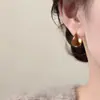 Aretes Ankora Aceite Rojo Gotas Redondas Hebilla Francesa para Oreja Temperamento Simple Nicho Sentido del Diseño Moda Elegantes Aretes Aretes