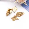 Acessórios para joias DIY, pingente de estrela-do-mar transfronteiriço, banhado a cobre com ouro real 18k, cravejado com zircônia, versátil para colares e pulseiras