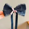 Presilha de Cabelo Longa com Laço Multicamadas para Meninas, Presilha de Cabelo de Princesa Fofa, Presilha de Cabelo Trançada Estilo Novo