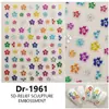 Redanco5D em relevo em populares adesivos de nail art flores de desenho animado jelly adesivos para planner de celular Dr1962