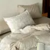 Juego de Ropa de Cama Jacquard Lavado de Alta Gama de 60 Hilos, Cuatro Piezas, Sábana Bajera de Algodón Puro, Funda de Edredón, Juego de Cama de Tres Piezas, Estilo para Todas las Estaciones