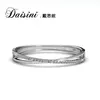 Pulseira Disney de Prata S925 com Elementos Swarovski Pulseira Geométrica Elemental Banhada a Ouro Pulseira Geométrica Simples