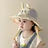 Chapéu Infantil Verão Malha Fina Respirável Proteção Solar Aba Larga Chapéu com Protetor de Nuca Masculino e Feminino Viseira Solar para Bebê