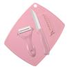 Juego Cerámico de Tres Piezas para el Hogar, Cocina y Dormitorio: Tabla de cortar, Cuchillo para frutas, Tabla de cortar simple multifuncional, Set de peladores