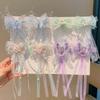 Horquilla de Flor Antigua para Niños Super Hada Horquilla para Actuación Hanfu Horquilla para Niñas Estilo Chino Bordado de Mariposa Borla Pin