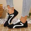 Zapatillas de Entrenamiento Alemanas de Bloques de Color Retro Transfronterizas para Mujer Planas con Cordones Casuales Gamuza Sintética Ligeras Talla Grande Comercio Exterior Zapatillas de Mujer Forrest Gump