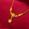 Casamento 2021 Novo estilo coreano banhado a latão Vietnã colar de ouro feminino banhado a ouro flor corrente jóias jóias
