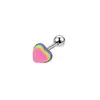 Brincos de Nova Doce Macaron Estrela Coração Transfronteiriços, Piercings de Orelha, Piercings de Lábio, Estrela de Cinco Pontas Colorida, Coração de Pêssego, Joias para Orelha