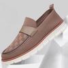 Zapatos de Hombre Talla Grande Transfronterizos Amazon Estilo Británico Zapatos Casuales de Hombre Mocasines de Moda Tejido de Punto Volador Transpirables Zapatos Planos
