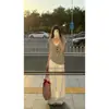 Camiseta de Verão Feminina Casual Solta Preguiçosa Floco de Neve Algodão Fina Base Cor Color Block Decote V Falso Duas Peças Manga Curta Estilo Coreano