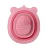 Tigela de Limpeza Dobrável de Silicone para Esponjas de Maquiagem, Beauty Blender, Pincéis de Maquiagem, Ferramenta de Limpeza, Tigela de Limpeza de Silicone Dobrável Oval