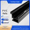 Perfil superior frio de alto brilho personalizado de aço plástico PVC com molde aberto de fábrica, perfil de porta e janela rígido americano, tira de extrusão de plástico