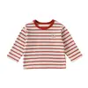 Nuevas Camisetas de Rayas para Niños 2026, Camisetas de Manga Larga para Niños y Niñas, Ropa de Otoño para Bebé, Capa Base para Exteriores para Bebé