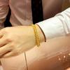 Vietnamita Areia Ouro Bênção Palavra Pulseira Masculina Dominador Baifu Relógio Cadeia Clássico Boss Pulseira Cadeia Não Desbota Atacado