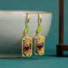 Brincos Shiyi Originais Novos Design de Nicho Retro Chinoiserie Cor Esmalte Criativo de Alta Qualidade Nuvens Auspiciosas para Mulheres
