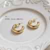Prata 925 Cobre Ouro Forma C Estilo Simples Nicho Personalidade Versátil Design DIY Artesanal Joias de Orelha Acessórios para Brincos