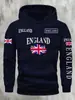 Kourrter Otoño e Invierno Tendencia Europea y Americana Bandera Inglesa Inglaterra Estampado Nuevo Retro Ropa de Pareja Sudaderas de Otoño e Invierno