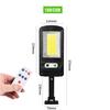 Luz de Calle Solar Cob Luz Fuerte Brillante Patio con Sensor de Control Remoto Iluminación Exterior Lámpara de Pared Luz Solar Pequeña