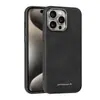 Funda con Textura de Cuero para Negocios iPhone16Promax Funda para Teléfono Móvil Apple 15 Lente de Aleación 14 Succión Magnética 13 Protección Anti-Caída