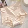 Roupa Íntima Feminina Douyin Cintura Alta Modeladora Levanta Bumbum Luxo Acessível Cetim Sem Costura Seda Gelo Seda de Amora Fundo Virilha Calcinha