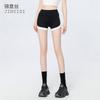 Jinyi Pantalones Cortos de Seda de Tres Puntos Pantalones Tiburón Pantalones de Yoga Leggings Deportivos Casuales Diarios Control de Abdomen Levantamiento de Glúteos Verano Versátil