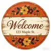Novo produto transfronteiriço: Placa de porta de abóbora de madeira impressa plana, decoração de parede criativa, placa de decoração de feriado, atacado do fabricante