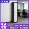 Armario de acero de una puerta en blanco y negro, armario de almacenamiento para empleados de fábrica, armario de gimnasio, armario metálico con cerradura, gran capacidad