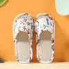 Pantuflas de lino para niños al por mayor primavera y verano versión coreana de padre e hijo interiores y exteriores pantuflas para mujer casa tela piso de madera fresco