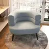 Sillón perezoso de lana de cordero BOBO de moda, para una persona en sala de estar, dormitorio, balcón, ocio y tocador, diseño simple y moderno