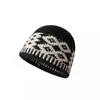 Touca de Tricô de Pescador para Mulheres, Chapéu de Lã Peludo Retro para Outono e Inverno, Chapéu Quente Protetor de Orelhas para Circunferência de Cabeça Grande para Clima Frio, Touca Headwrap Masculina