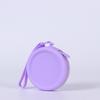 Bolsa de silicone redonda porta-moedas cor sólida fone de ouvido linha de dados batom bolsa de armazenamento portátil zíper chave caso em estoque