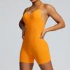 Roupa de Yoga Fitness Seamless de Uma Peça com Costas Bonitas Europeia e Americana Alta Elasticidade Aperta Abdômen Roupa Esportiva de Uma Peça Peça Única para Mulheres